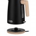 Електрочайник Ardesto EKL-F420BWD, 1.7л, метал, мат, Strix, чорний