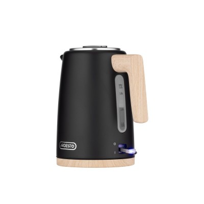 Електрочайник Ardesto EKL-F420BWD, 1.7л, метал, мат, Strix, чорний