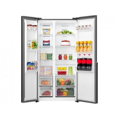 Холодильник SBS Gorenje, 179х62х92см, 2 двері, 345(186)л, А+, NF+, Інв., Зона св-ті, Зовн. Диспл, чорний