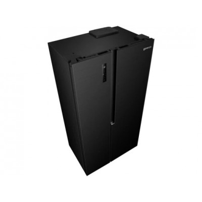 Холодильник SBS Gorenje, 179х62х92см, 2 двері, 345(186)л, А+, NF+, Інв., Зона св-ті, Зовн. Диспл, чорний