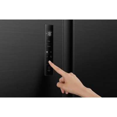 Холодильник SBS Gorenje, 179х62х92см, 2 двері, 345(186)л, А+, NF+, Інв., Зона св-ті, Зовн. Диспл, чорний