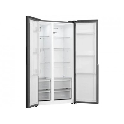 Холодильник SBS Gorenje, 179х62х92см, 2 двері, 345(186)л, А+, NF+, Інв., Зона св-ті, Зовн. Диспл, чорний