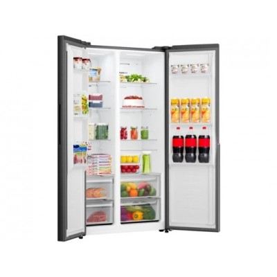 Холодильник SBS Gorenje, 179х62х92см, 2 двері, 345(186)л, А+, NF+, Інв., Зона св-ті, Зовн. Диспл, чорний