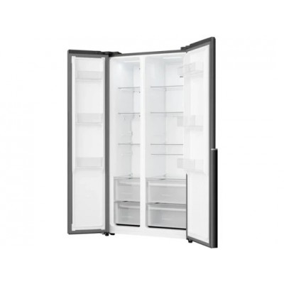 Холодильник SBS Gorenje, 179х62х92см, 2 двері, 345(186)л, А+, NF+, Інв., Зона св-ті, Зовн. Диспл, чорний