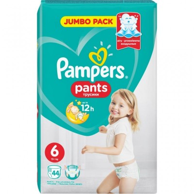 Подгузник Pampers трусики Pants Extra large Размер 6 (15+ кг), 44 шт (4015400674023)