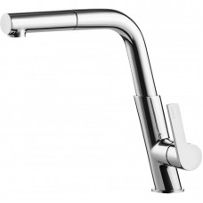 Змішувач для кухні Deante Silia, довж.виливу - 233мм, витяжний, 1важіль, хром