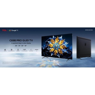 Телевізор 75" TCL QLED Pro 4K 60Hz Smart Google TV Titan ONKYO sound