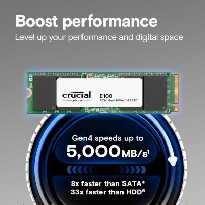 Накопичувач SSD Crucial M.2 480GB PCIe 4.0 E100 Накопичувач SSD Crucial M.2 480GB PCIe 4.0 E100