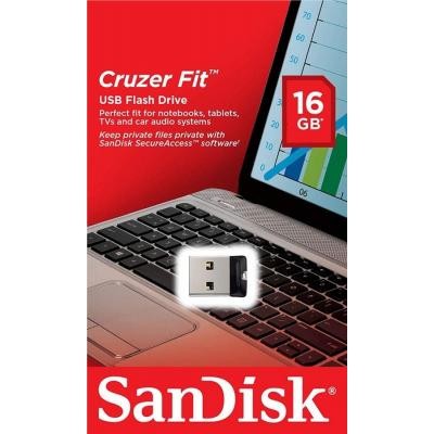 USB флеш накопитель SANDISK 16GB Cruzer Fit USB 2.0 (SDCZ33-016G-G35)