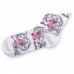 Колготки BNM з сірими квіточками на білому фоні (M0C0301-0979-3G-gray white)