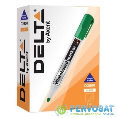 Маркер Delta by Axent Whiteboard D2800, 2 мм, round tip, green (D2800-04)