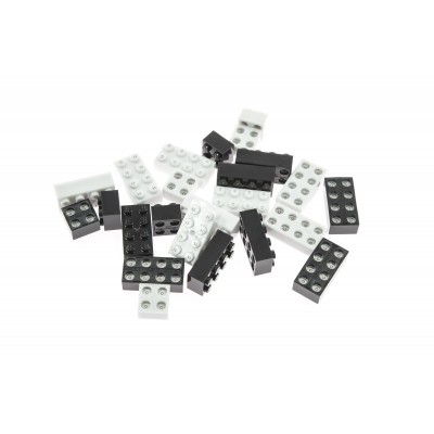 Цеглинки 4х2 та 2х2 LIGHT STAX з LED підсвіткою Expansion 8 шт. Чорний, Білий