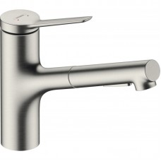 Змішувач для кухні Hansgrohe Zesis M33, довж.виливу - 219мм, витяжний, 1важіль, KM150, сталь Змішувач для кухні Hansgrohe Zesis M33, довж.виливу - 219мм, витяжний, 1важіль, KM150, сталь