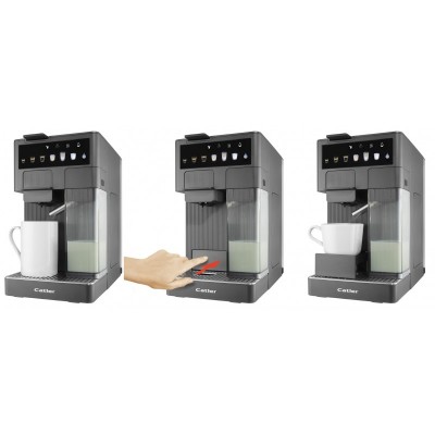 Кавоварка Catler капсульна Renzo 1.6л, капсули, мелена кава, сенсорне керування, автоматичний капучинатор, сірий Кавоварка Catler капсульна Renzo 1.6л, капсули, мелена кава, сенсорне керування, автоматичний капучинатор, сірий