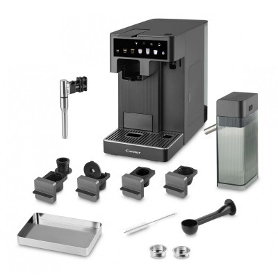 Кавоварка Catler капсульна Renzo 1.6л, капсули, мелена кава, сенсорне керування, автоматичний капучинатор, сірий Кавоварка Catler капсульна Renzo 1.6л, капсули, мелена кава, сенсорне керування, автоматичний капучинатор, сірий