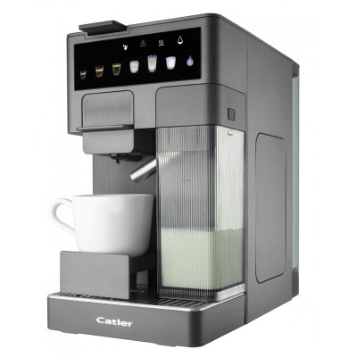 Кавоварка Catler капсульна Renzo 1.6л, капсули, мелена кава, сенсорне керування, автоматичний капучинатор, сірий Кавоварка Catler капсульна Renzo 1.6л, капсули, мелена кава, сенсорне керування, автоматичний капучинатор, сірий