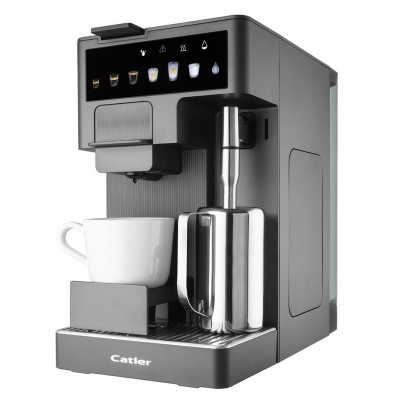 Кавоварка Catler капсульна Renzo 1.6л, капсули, мелена кава, сенсорне керування, автоматичний капучинатор, сірий Кавоварка Catler капсульна Renzo 1.6л, капсули, мелена кава, сенсорне керування, автоматичний капучинатор, сірий