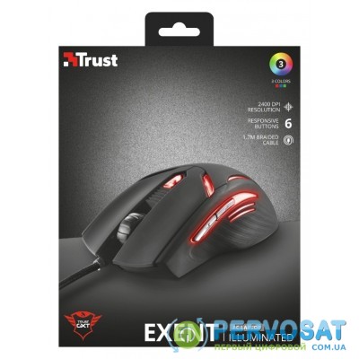 Миша игрова Trust GXT 152 Exent RGB USB BLACK