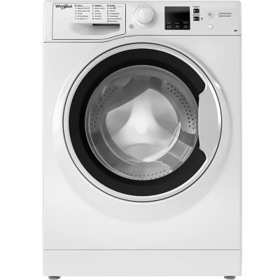 Пральна машина Whirlpool фронтальна, 6кг, 1200, A+++, 43см, дисплей, інвертор, люк чорний, білий