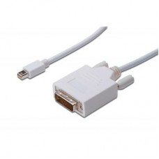 Кабель мультимедійний miniDisplayPort to DVI 24+1 1.0m DIGITUS (AK-340305-010-W)