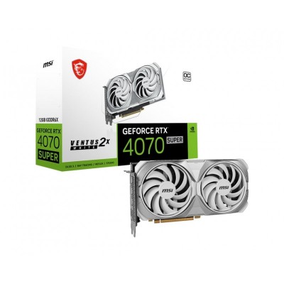 Відеокарта MSI GeForce RTX 4070 SUPER 12GB GDDR6X VENTUS 2X WHITE OC білий