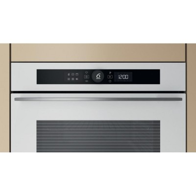 Духова шафа Whirlpool електрична, 73л, A+, дисплей, конвекція, піроліз, телескопічні напрямні, білий