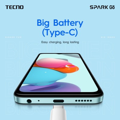 Смартфон TECNO Spark Go 2023 (BF7) 6.56&quot; 4/64GB, 2SIM, 5000mAh, Uyuni Blue