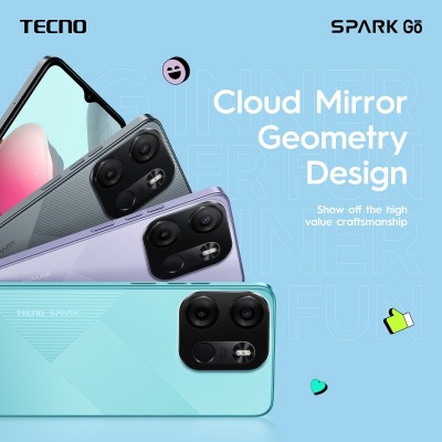 Смартфон TECNO Spark Go 2023 (BF7) 6.56&quot; 4/64GB, 2SIM, 5000mAh, Uyuni Blue