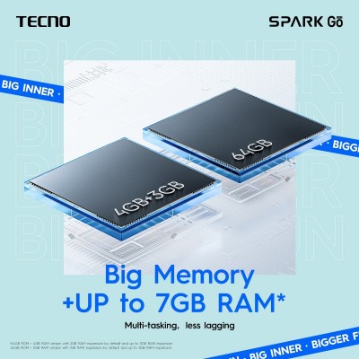 Смартфон TECNO Spark Go 2023 (BF7) 6.56&quot; 4/64GB, 2SIM, 5000mAh, Uyuni Blue