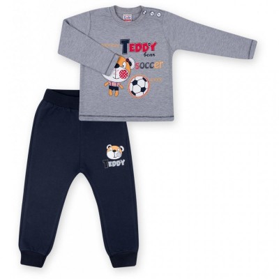 Набор детской одежды Breeze кофта с брюками "Teddy Soccer" (8089-92B-gray-red)