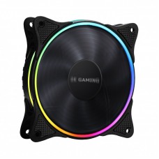 Корпусний вентилятор 2E GAMING F120OR-ARGB, 120мм, 1200rpm, 3pin, 3pin +5VARGB, 25.3dBa, чорний Корпусний вентилятор 2E GAMING F120OR-ARGB, 120мм, 1200rpm, 3pin, 3pin +5VARGB, 25.3dBa, чорний