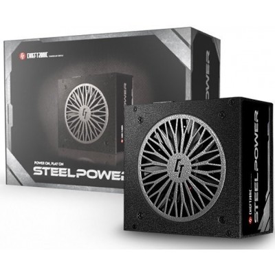 Блок живлення CHIEFTEC Chieftronic SteelPower (750W), &gt;85%, 80+ Bronze, 120mm, 1xMB 24pin(20+4), 2xCPU 8pin(4+4), 3xMolex, 6xSATA, 4xPCIe 8pin(6+2), Fully Modular