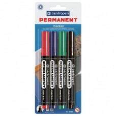 Маркер Centropen Permanent 8566 2,5 мм, round tip, SET 4colors (BLister) (8566/4/BL) Маркер Centropen Permanent 8566 2,5 мм, round tip, SET 4colors (BLister) (8566/4/BL)