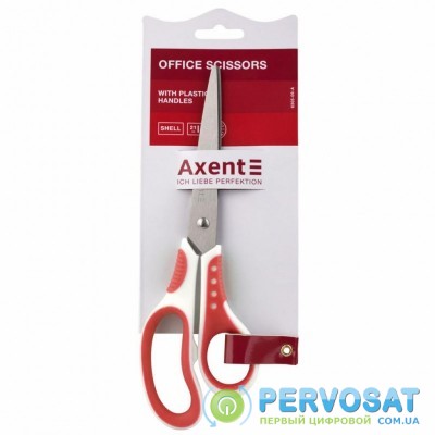 Ножницы Axent Shell, 21 cm, white and red (6305-06-A)