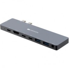 Порт-реплікатор CANYON Docking Station with 8 port, 1*Type C PD100W+2*Type C, Input (CNS-TDS08DG) Порт-реплікатор CANYON Docking Station with 8 port, 1*Type C PD100W+2*Type C, Input (CNS-TDS08DG)