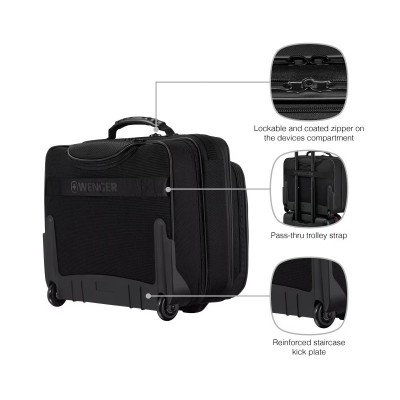 Кейс-пілот для ноутбука 16", Wenger Legacy Black Series, чорний Кейс-пілот для ноутбука 16", Wenger Legacy Black Series, чорний