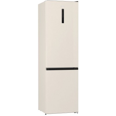 Холодильник з нижн. мороз. камерою Gorenje NRK6202AC4, 200х60х60см, 2 двері, 235( 96)л, А+, NoFrost+ , AdaptTech, Зона св-ті, LED Диспл зовнішній, ,бежевий