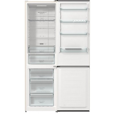 Холодильник з нижн. мороз. камерою Gorenje NRK6202AC4, 200х60х60см, 2 двері, 235( 96)л, А+, NoFrost+ , AdaptTech, Зона св-ті, LED Диспл зовнішній, ,бежевий