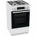 Плита Gorenje комбінована, 70л, 50x60см, дисплей, чавун, білий