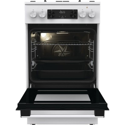 Плита Gorenje комбінована, 70л, 50x60см, дисплей, чавун, білий