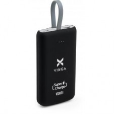 Батарея універсальна Vinga 10000 mAh SuperQC soft touch w/cable 22.5W black (VPB1SQSCBK) Батарея універсальна Vinga 10000 mAh SuperQC soft touch w/cable 22.5W black (VPB1SQSCBK)