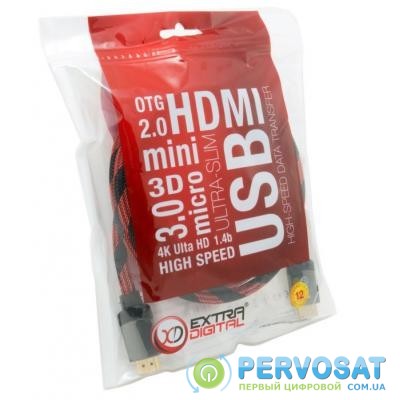 Кабель мультимедийный HDMI to HDMI 1.5m EXTRADIGITAL (KBH1633)