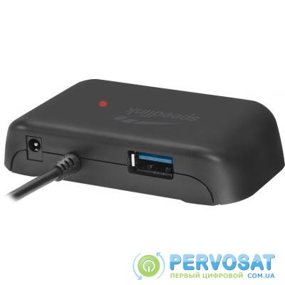 Концентратор Speedlink SNAPPY EVO USB Hub, 4-Port, USB 3.0, Passive, black (SL-140107-BK)