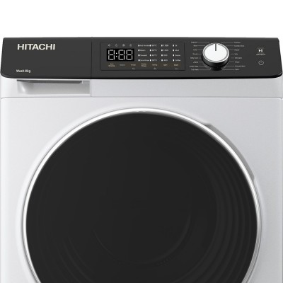 Прально-сушильна машина Hitachi фронтальна, 8(5)кг, 1400, A, 60см, дисплей, пара, інвертор, білий