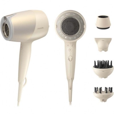 Фен Philips 9000 Series SenseIQ, 1800Вт, 3 режими, дифузор, іоніз-я, хол. обдув, турбо, золотий