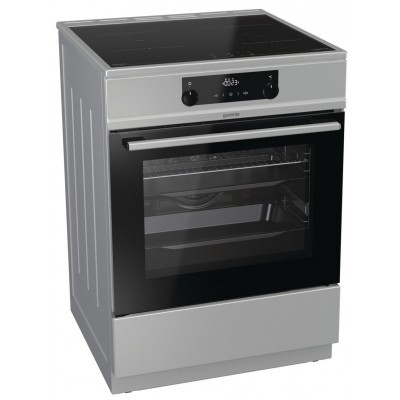 Плита Gorenje MEKIS610I/індукц/60х60/електрон.програматор/дух-71л/ електроподж/гриль/поєднання конфорок/нержав. сталь