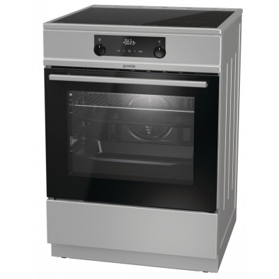 Плита Gorenje MEKIS610I/індукц/60х60/електрон.програматор/дух-71л/ електрозапалювання/гриль/поєднання конфорок/нержав. сталь