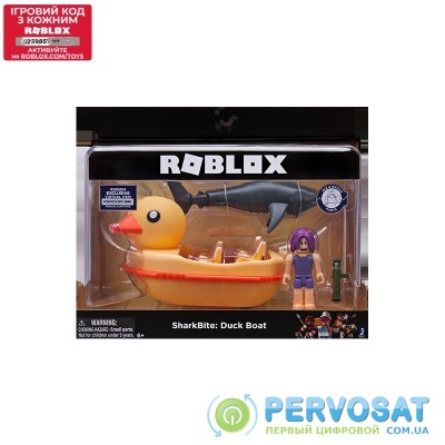 Roblox Игровая коллекционная фигурка Feature Vehicle SharkBite: Duck Boat W2