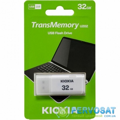 USB флеш накопитель KIOXIA 32GB U202 White USB 2.0 (LU202W032GG4)