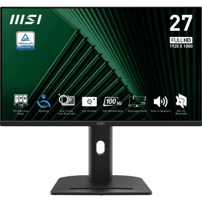 Монітор MSI 27" PRO MP275PG D-Sub, HDMI, MM, IPS, 100Hz, 4ms, sRGB 95%, AdaptiveSync, Pivot